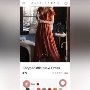 Baltic Born Dress -Rust Color